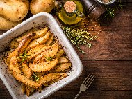 Рецепта Картофи по селски с домашен провансалски микс на фурна